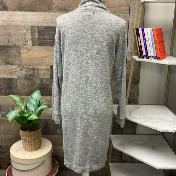 Max Studio Weekend Heather Gray Cowl Neck Sweater Dress Size Medium - Picture 3 of 9